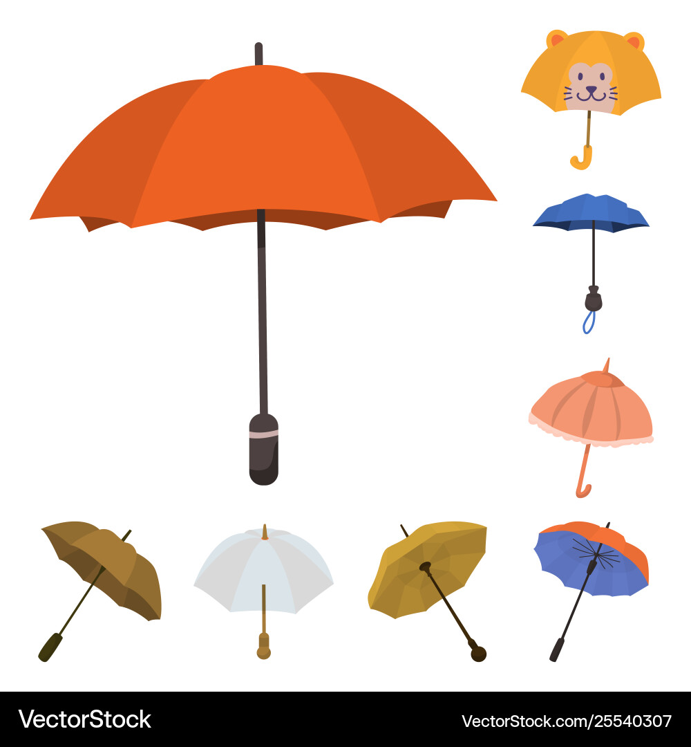 Isolated object umbrella and rain icon set Isolated object umbrella and rain icon set Vector Image