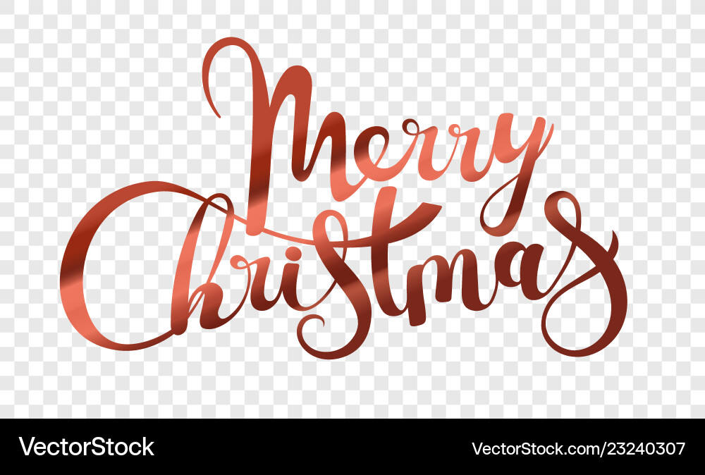 Merry christmas logo isolated on transparent Merry christmas logo isolated on transparent vector image