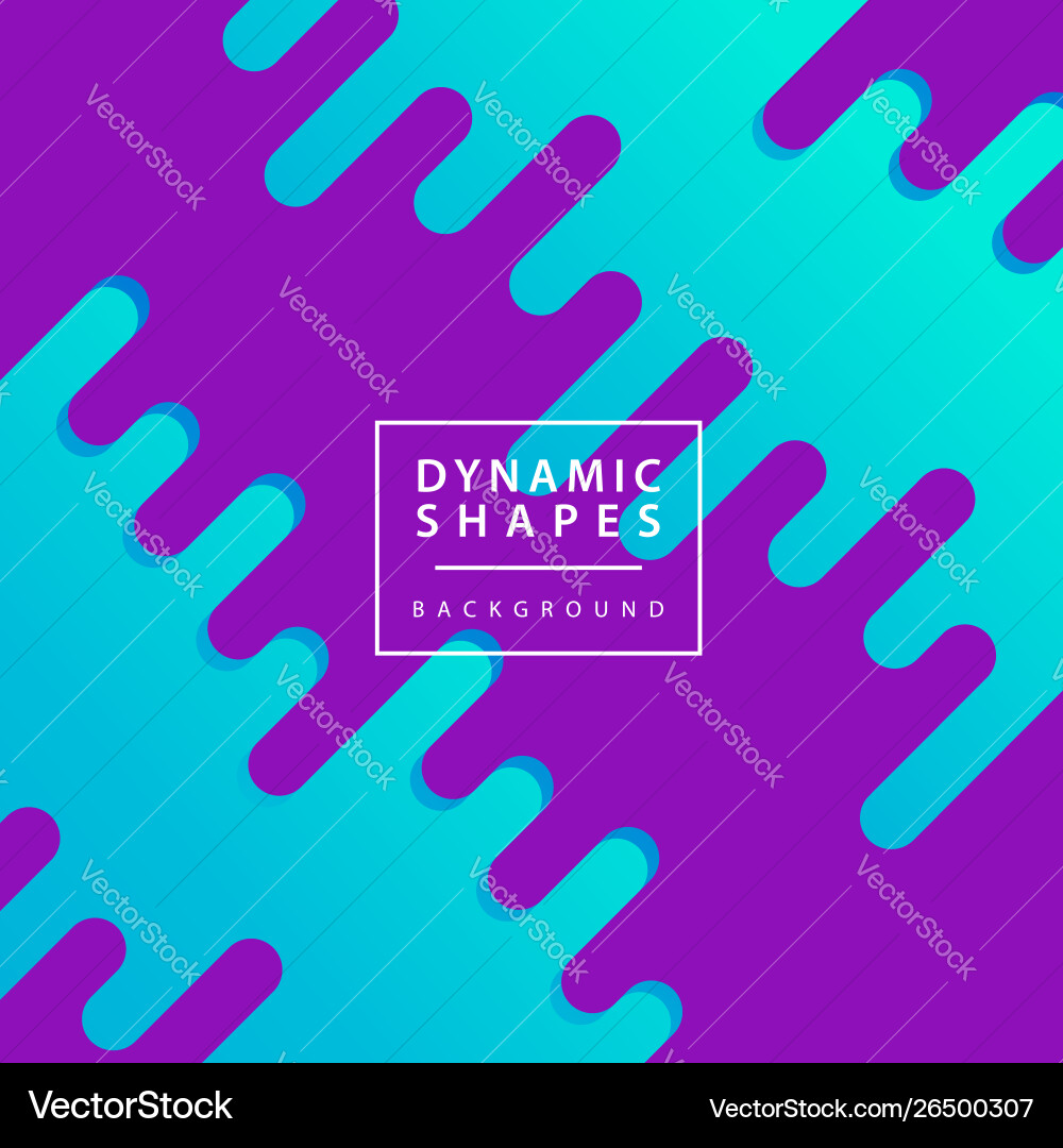 Modern dynamic shapes style background vector image
