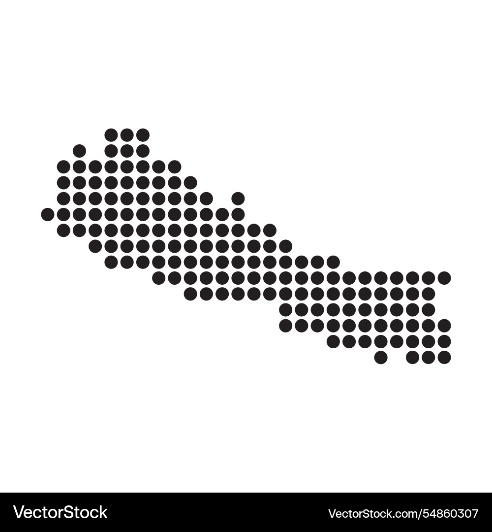 Nepal Map Icon - Simple Outline vector image