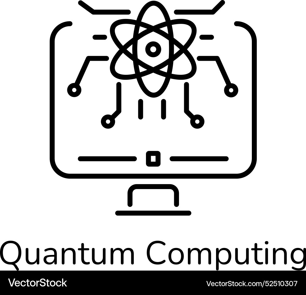 Quantum computing Vector Image