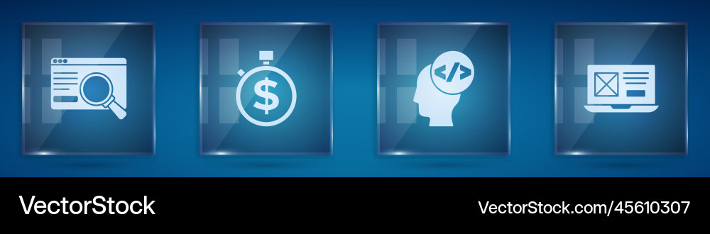 Set ui or ux design time is money front end Set ui or ux design time is money front end vector image