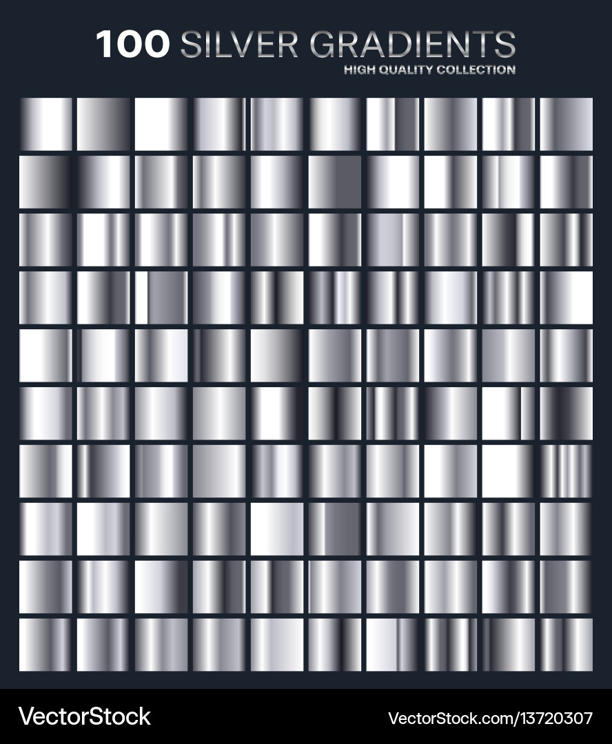 Silver Gradient Patterns & Templates Vector Image
