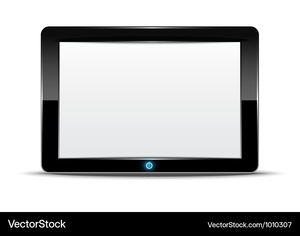 Tablet Computer on White Background vector image