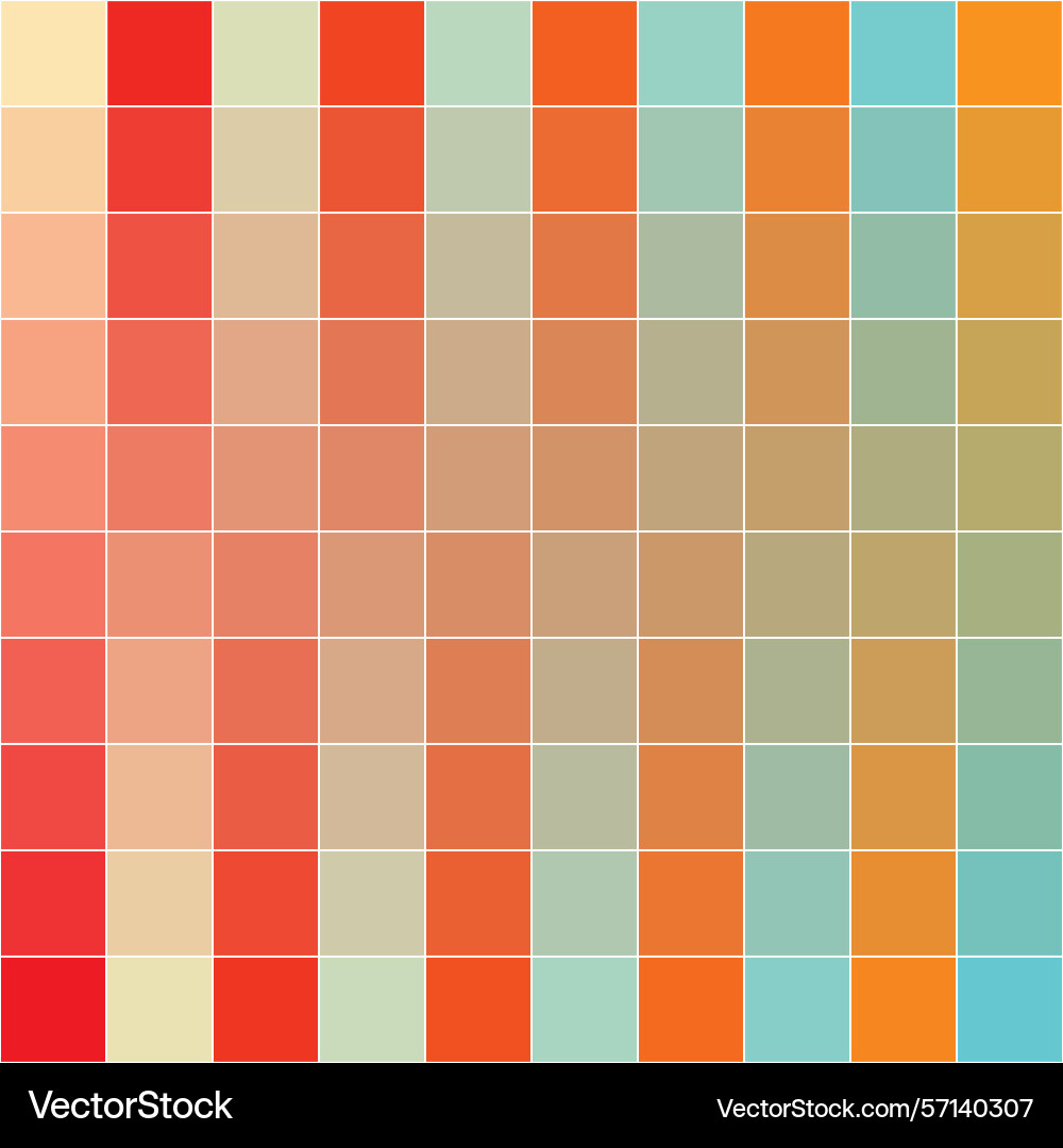Vibrant autumn colorblock seamless pattern design vector image