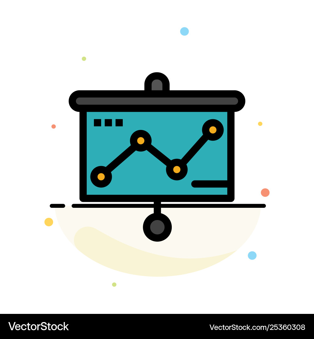Chart presentation graph projector abstract flat Chart presentation graph projector abstract flat vector image
