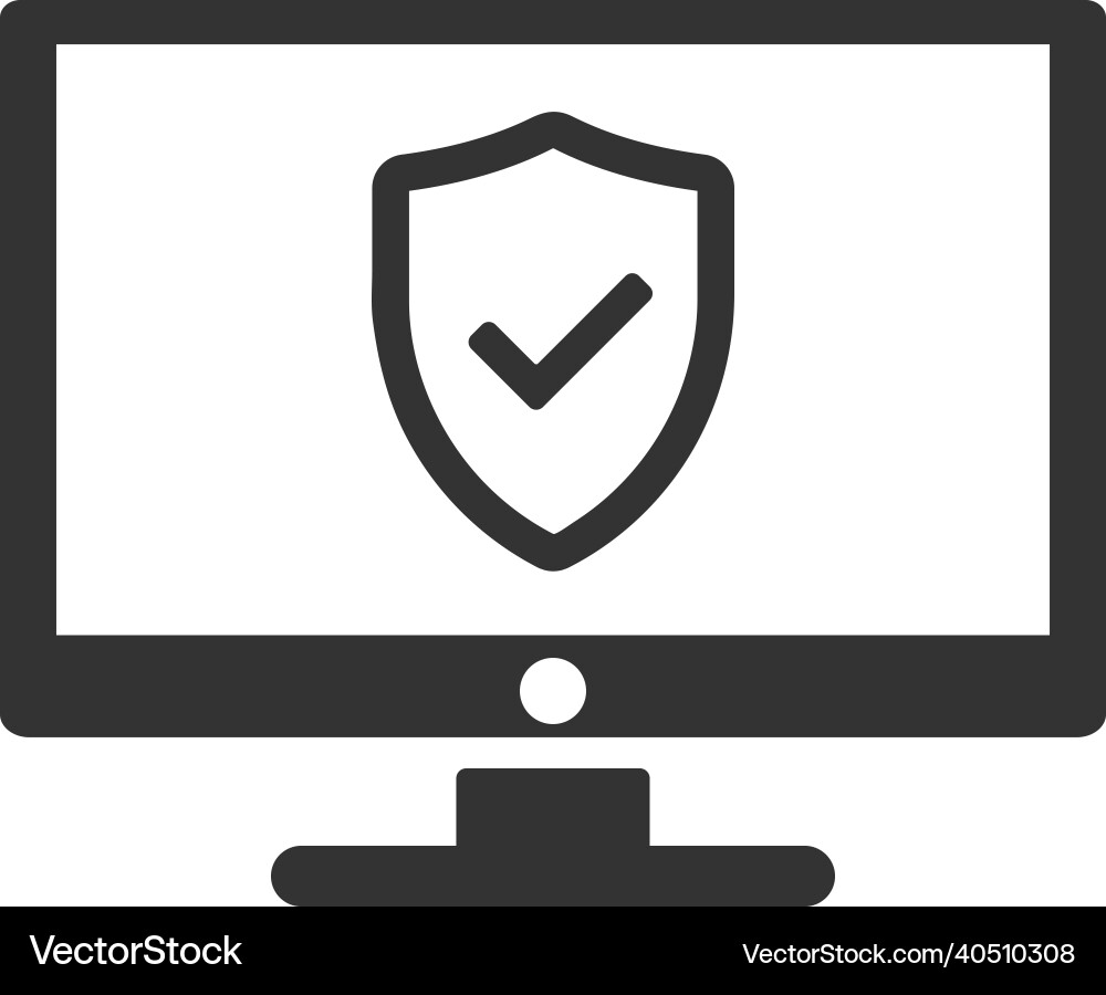 Computer Security Icon vector image