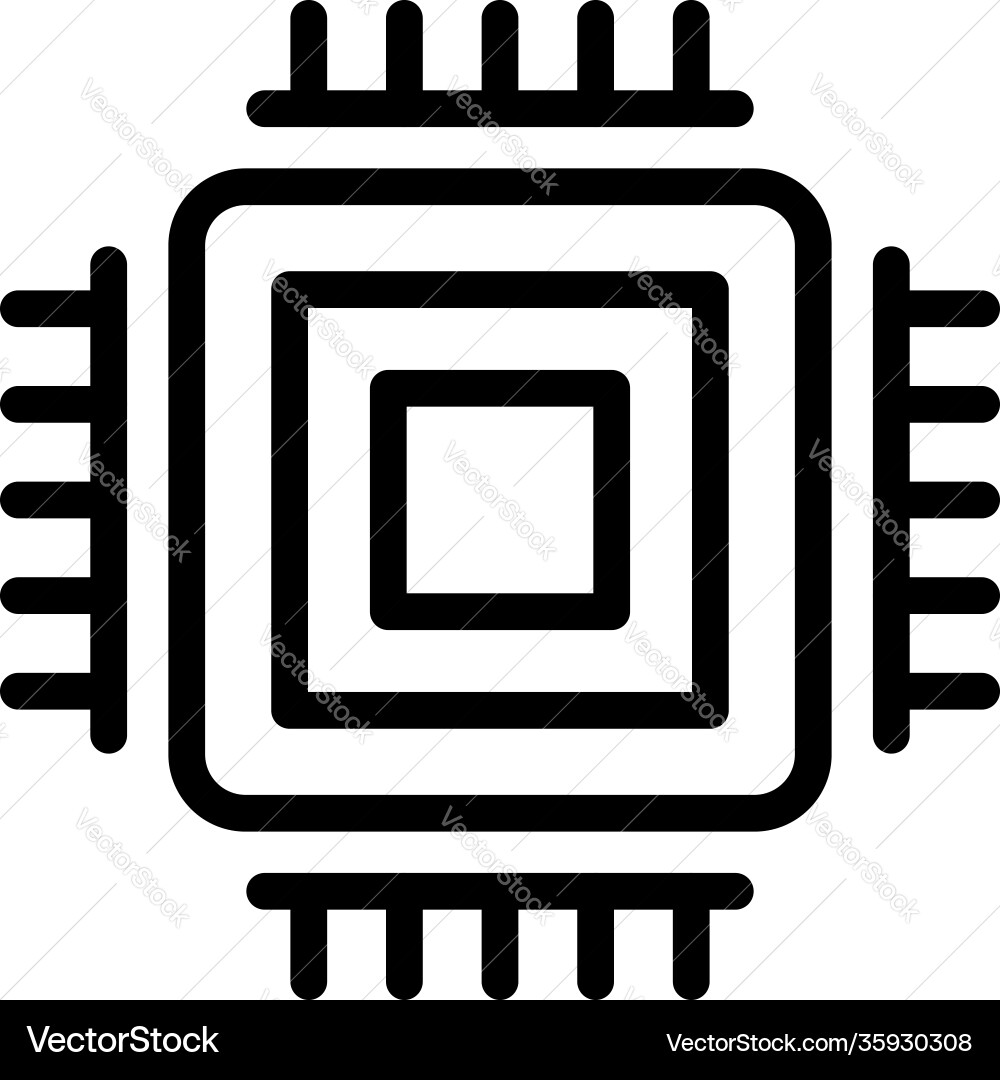 Customer data processor icon outline style Customer data processor icon outline style vector image