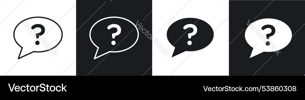 Doubts button icon set Doubts button icon set vector image