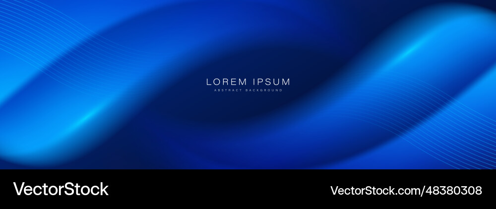 Dynamic Blue Curve Abstract Background vector image