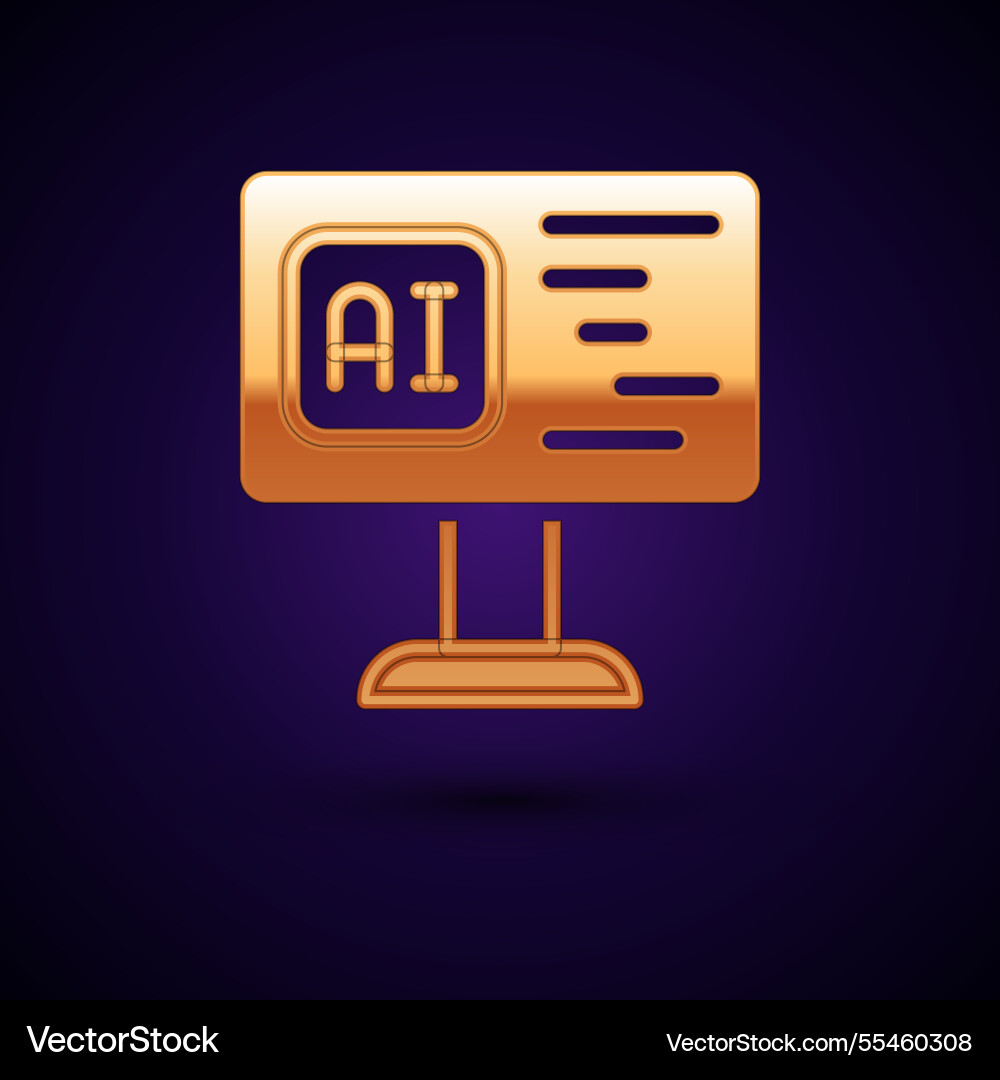 Gold software web developer programming code icon Gold software web developer programming code icon vector image