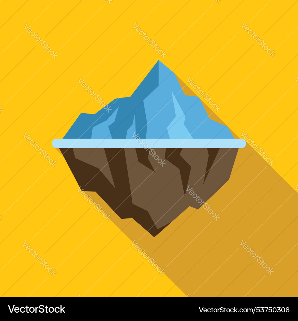 Iceberg floating showing visible and hidden parts Iceberg floating showing visible and hidden parts vector image