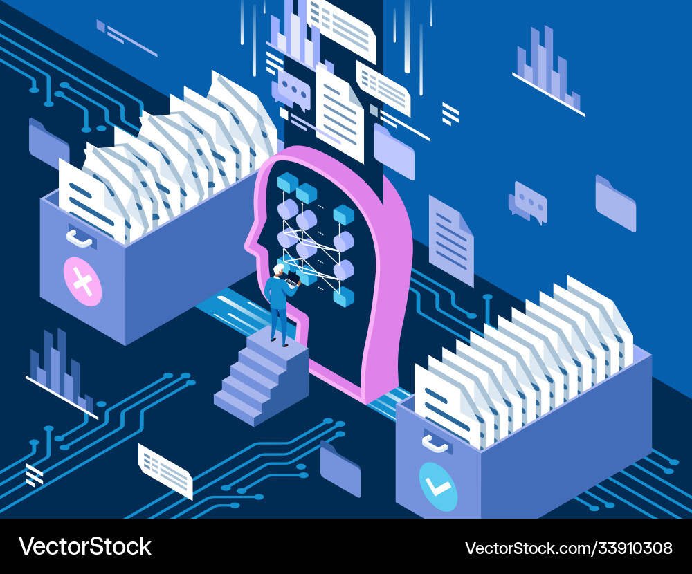 Neural Network Architecture vector image