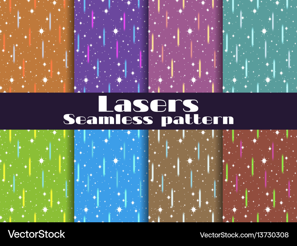 Seamless patterns with laser beams background Seamless patterns with laser beams background vector image