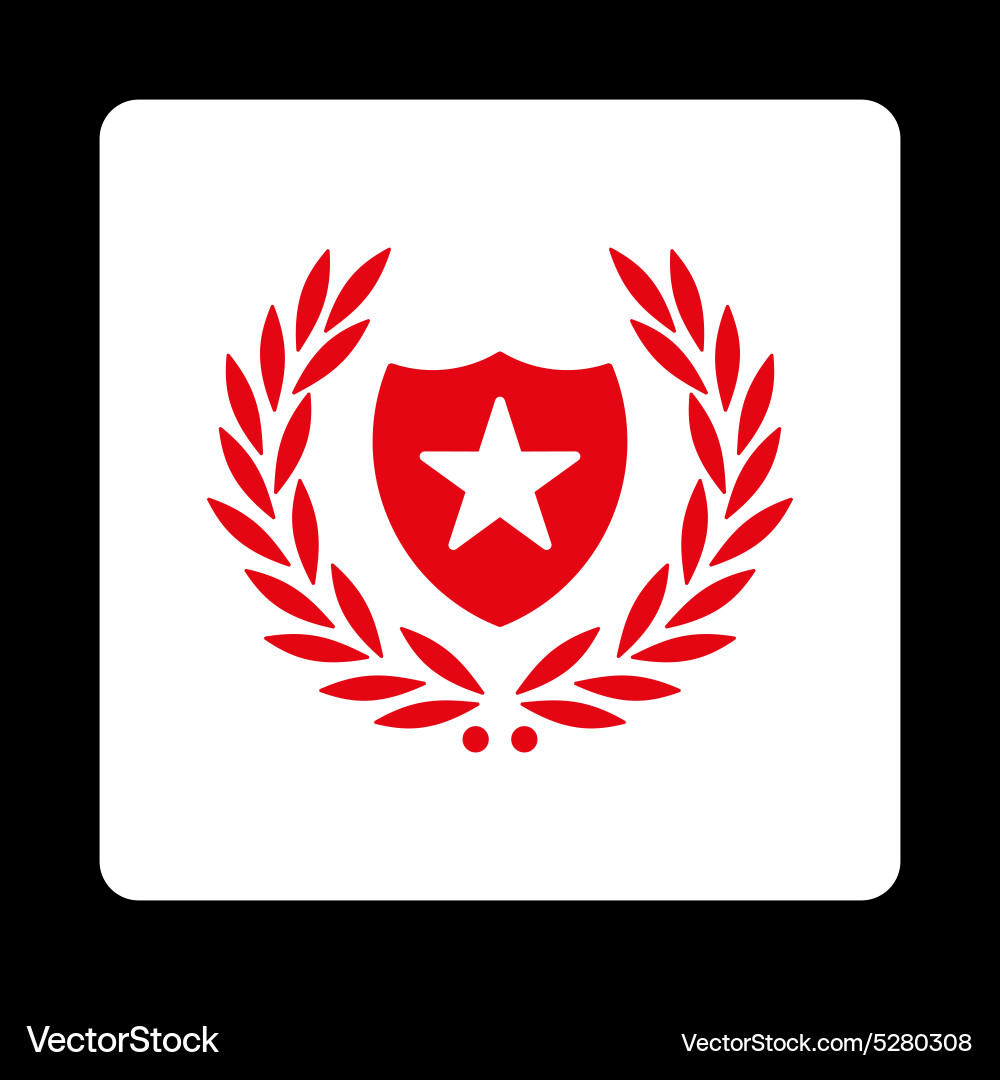 Shield icon from award buttons overcolor set Vector Image