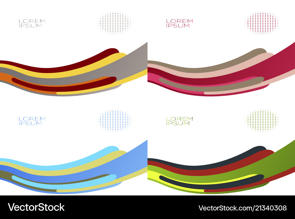 Smooth abstract colorful backgrounds set - eps10 Smooth abstract colorful backgrounds set - eps10 vector image