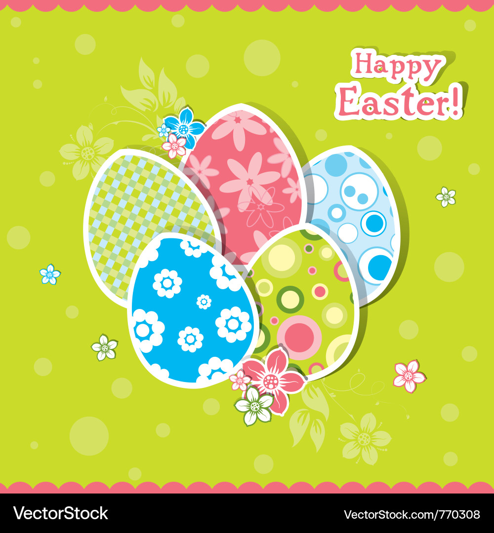 Template easter greeting card Vector Image