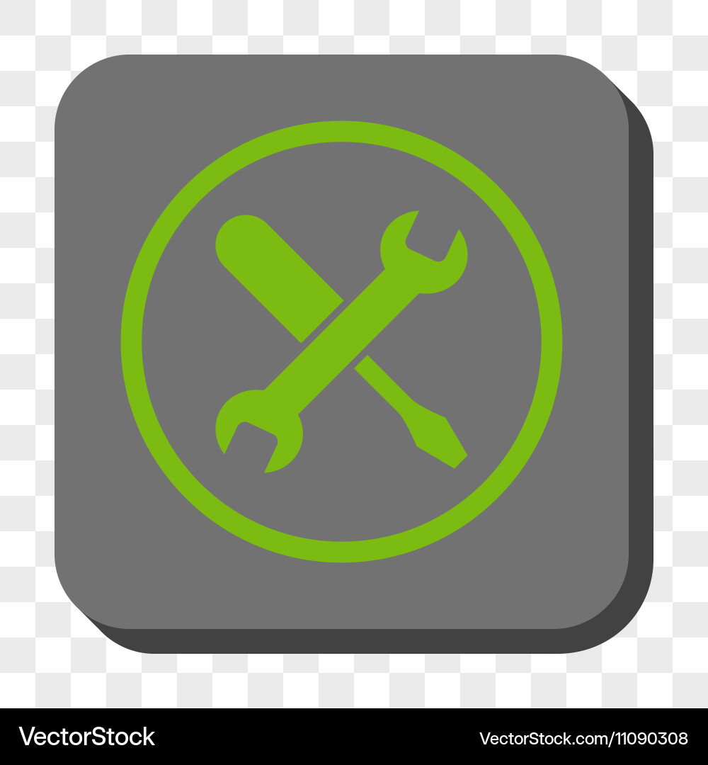 Tuning rounded square button vector image
