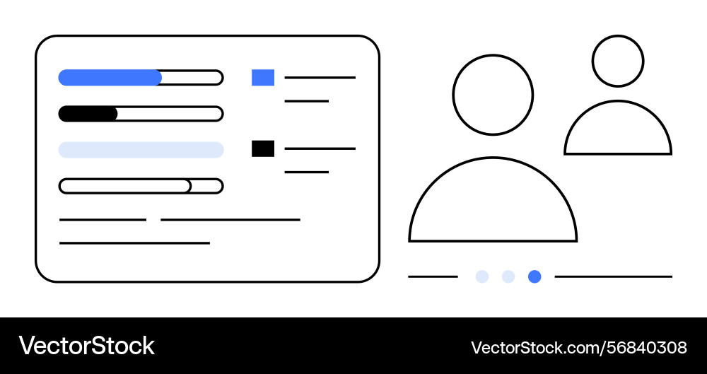 User interface design featuring progress bars User interface design featuring progress bars vector image