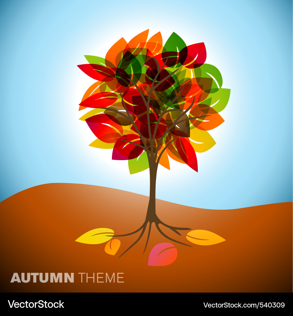 Abstract autumn Vector Image