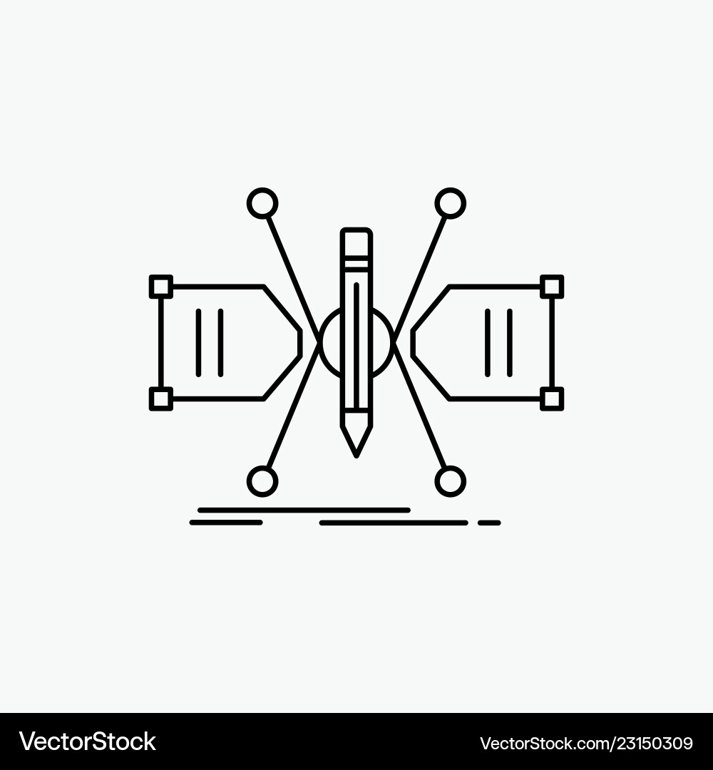 Architect constructing grid sketch structure line Architect constructing grid sketch structure line vector image