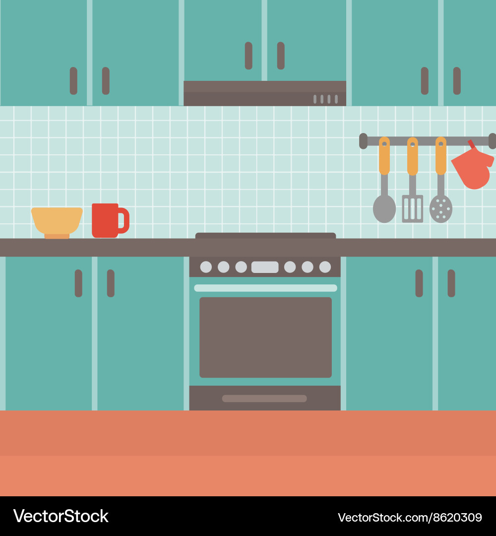 Background of kitchen – Royalty-Free Vector | VectorStock, image size:1000x1080