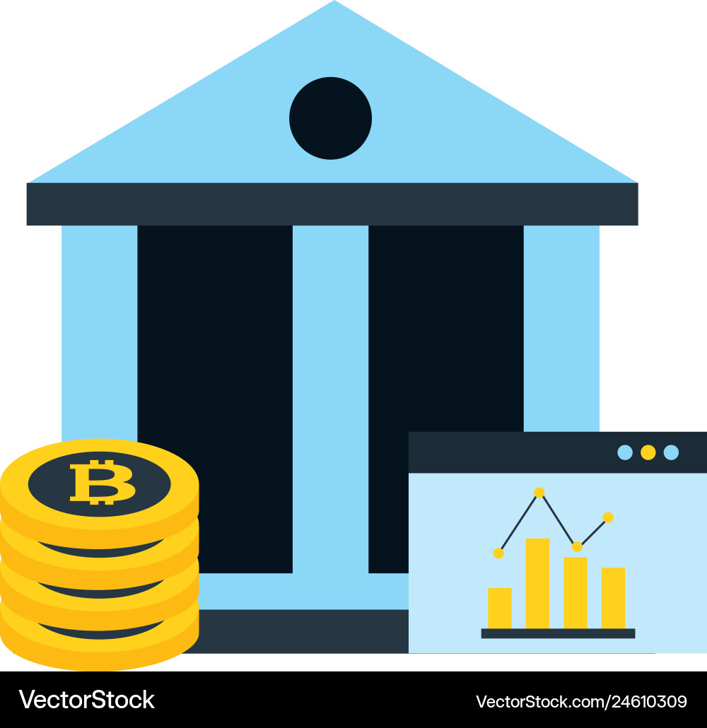 Business bank bitcoin cryptocurrency statistics – Royalty-Free Vector |  VectorStock