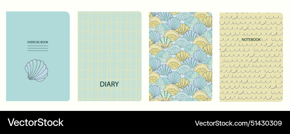 Cover page templates based on seamless patterns Cover page templates based on seamless patterns vector image
