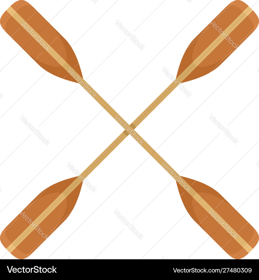 Crossed Kayak Paddles Icon vector image