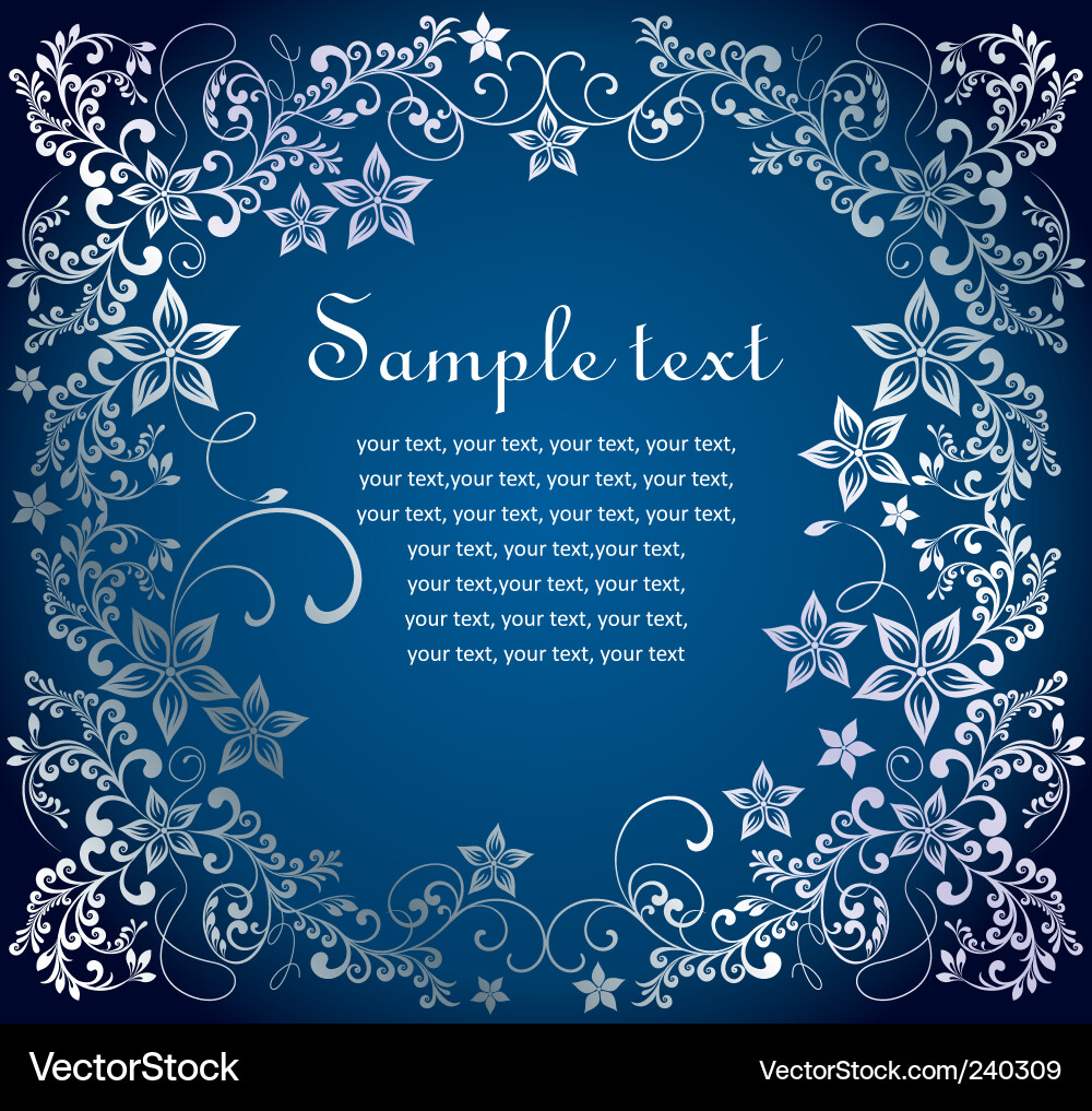 Floral Scroll Pattern Vector Image