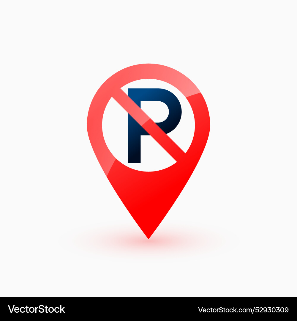 Isolated no parking zone pointer design Vector Image