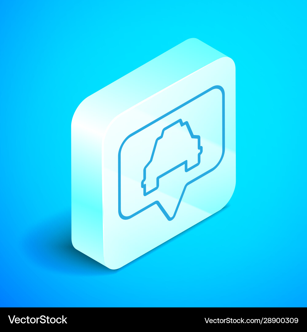 Isometric line map pointer with taxi icon Isometric line map pointer with taxi icon vector image