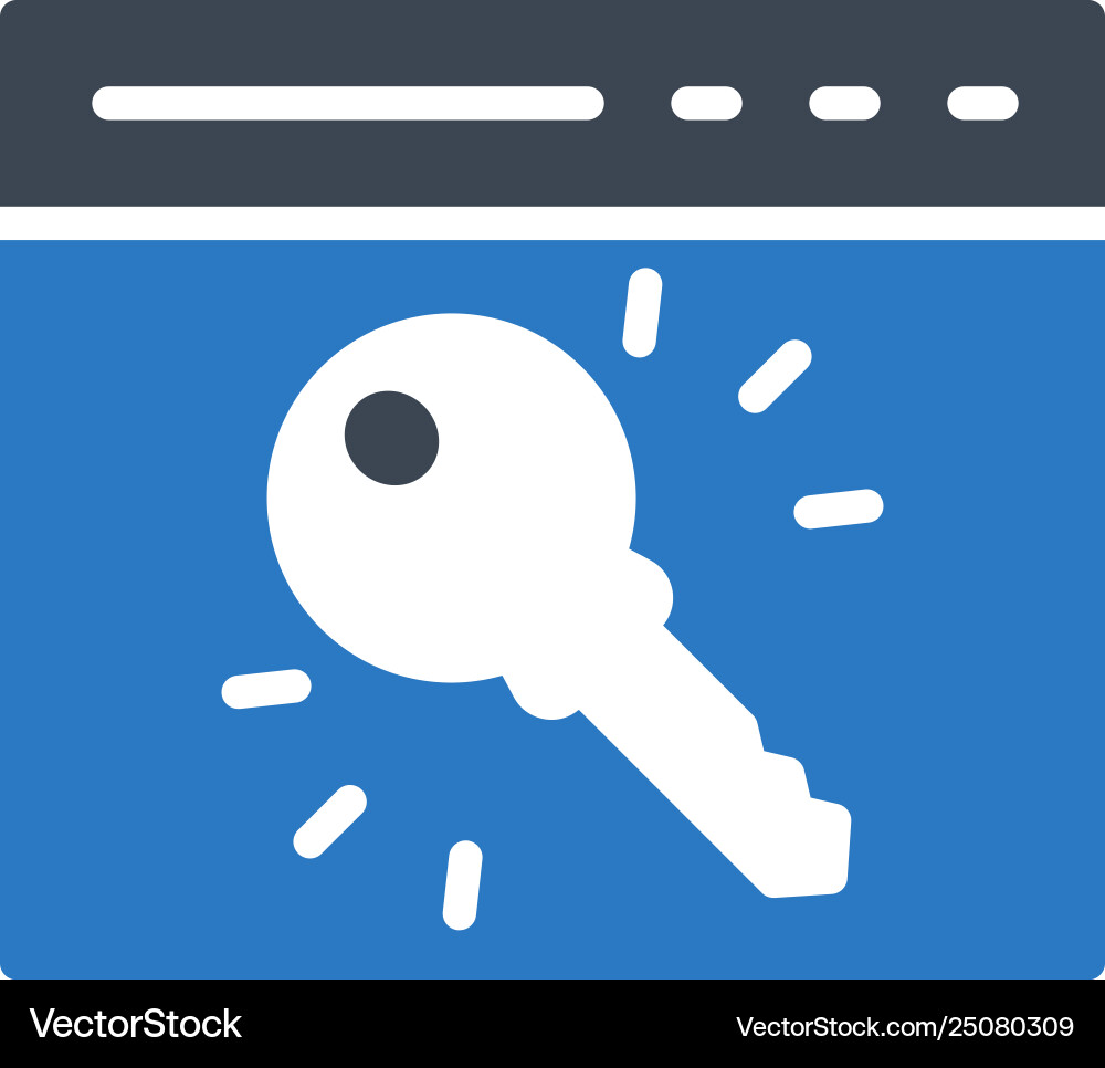 Key browser Royalty Free Vector Image - VectorStock