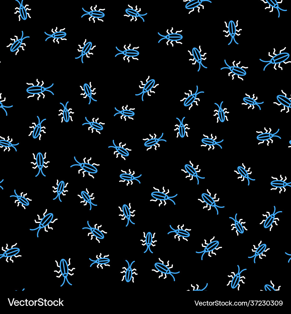 Line cockroach icon isolated seamless pattern Line cockroach icon isolated seamless pattern vector image
