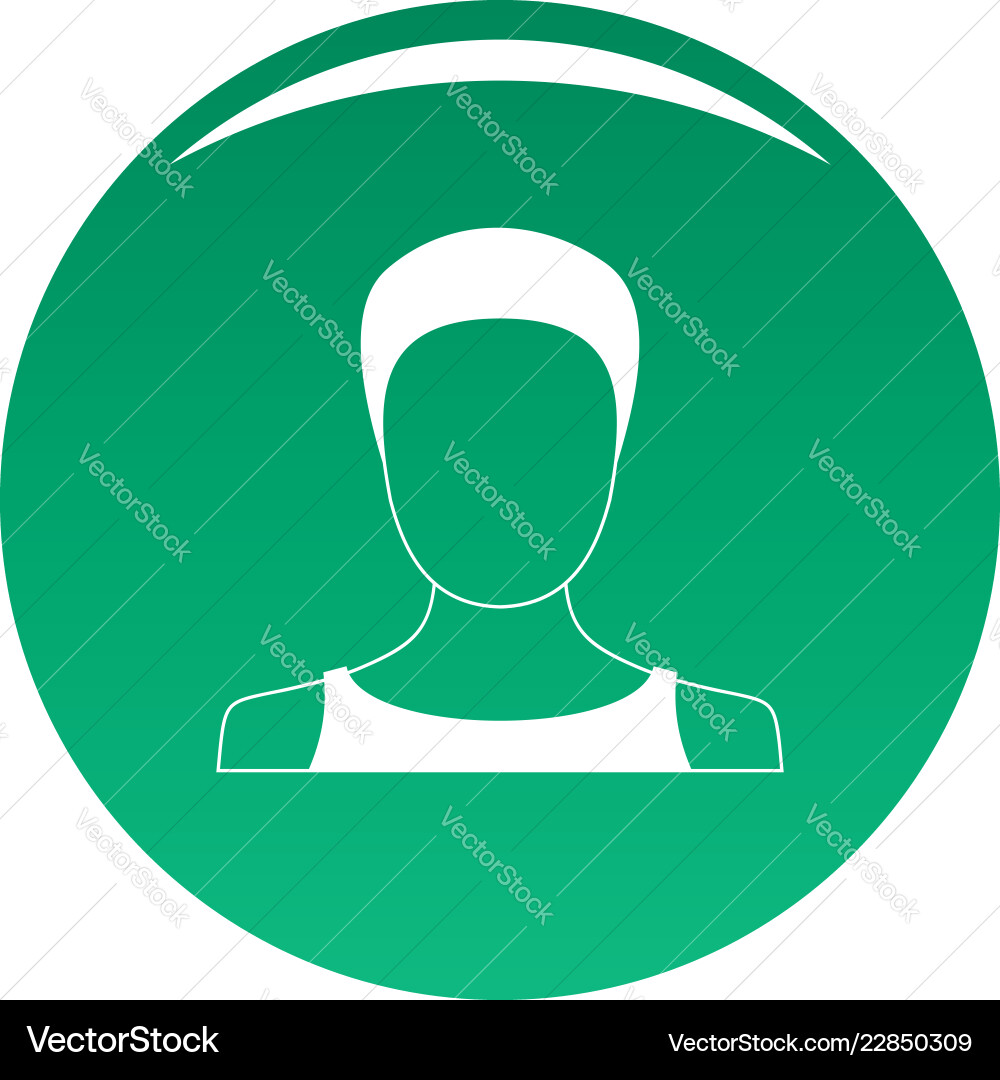 Man user icon green Vector Image