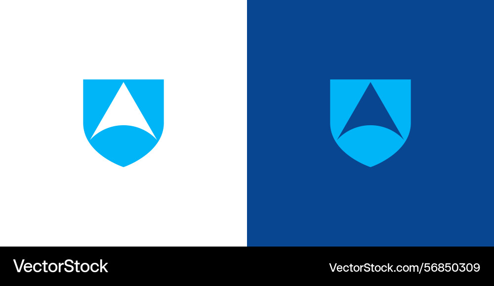 Modern and simple security initial a logo design Modern and simple security initial a logo design Vector Image