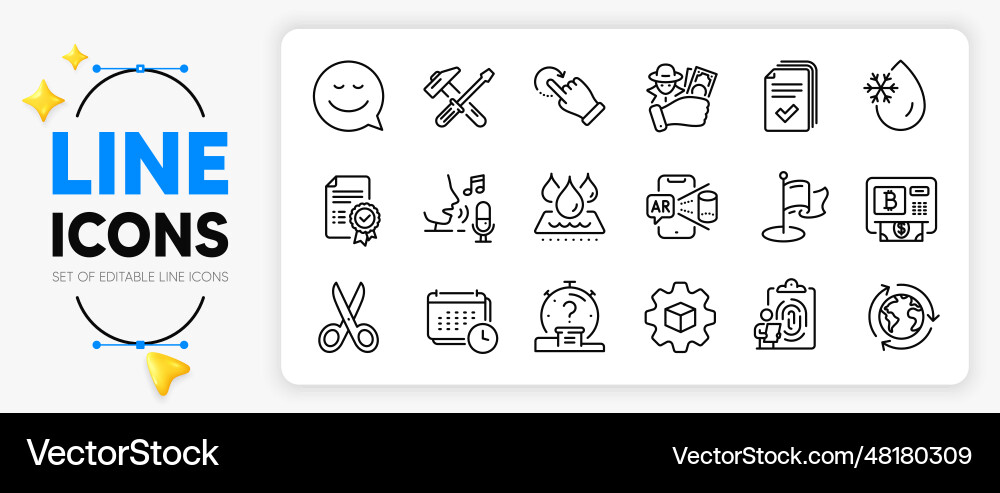 Rotation gesture hammer tool and product Vector Image