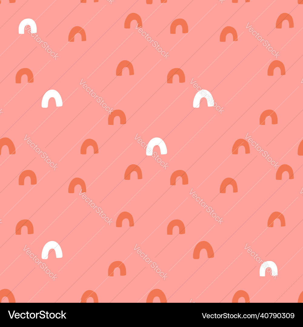 Seamless pattern with arch elements on pink Seamless pattern with arch elements on pink vector image