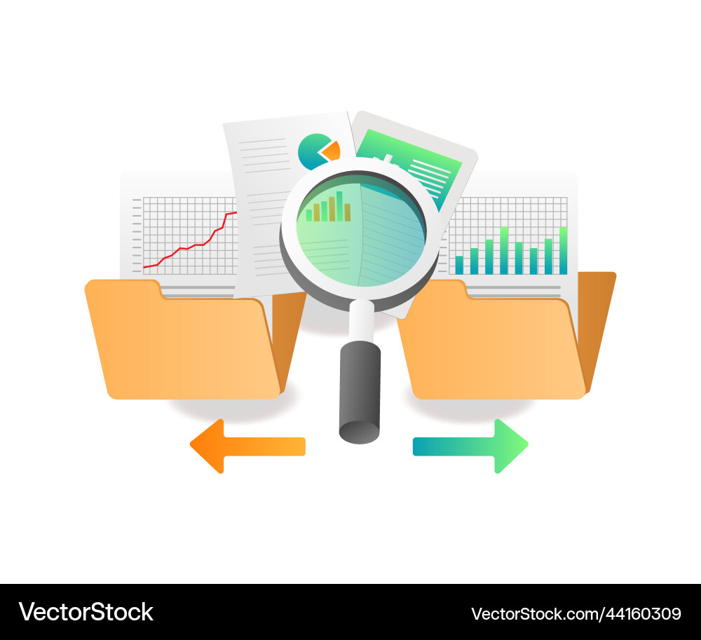 Searching data in multiple folders Searching data in multiple folders vector image