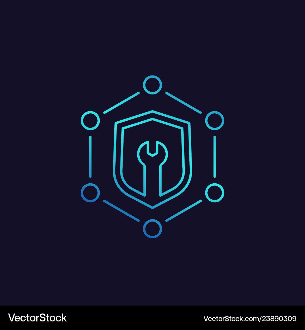 Security settings linear icon Vector Image