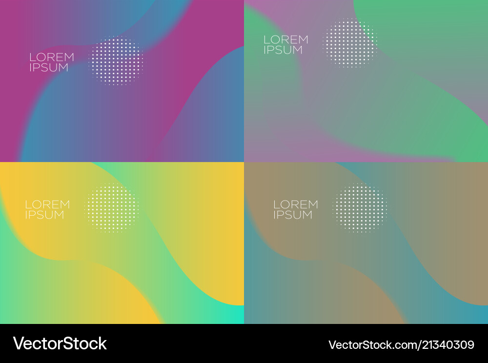 Smooth abstract colorful backgrounds set - eps10 Vector Image