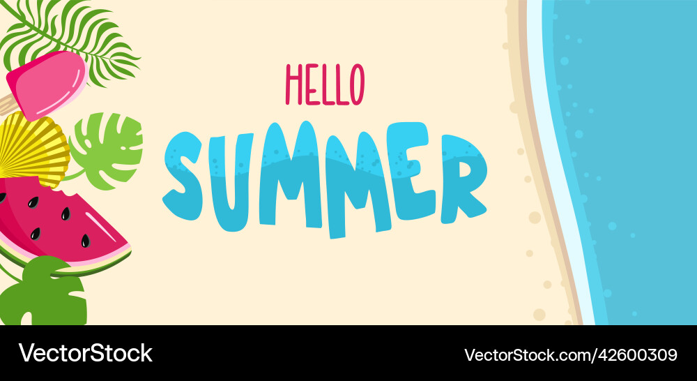 Summer background website header colorful Summer background website header colorful vector image