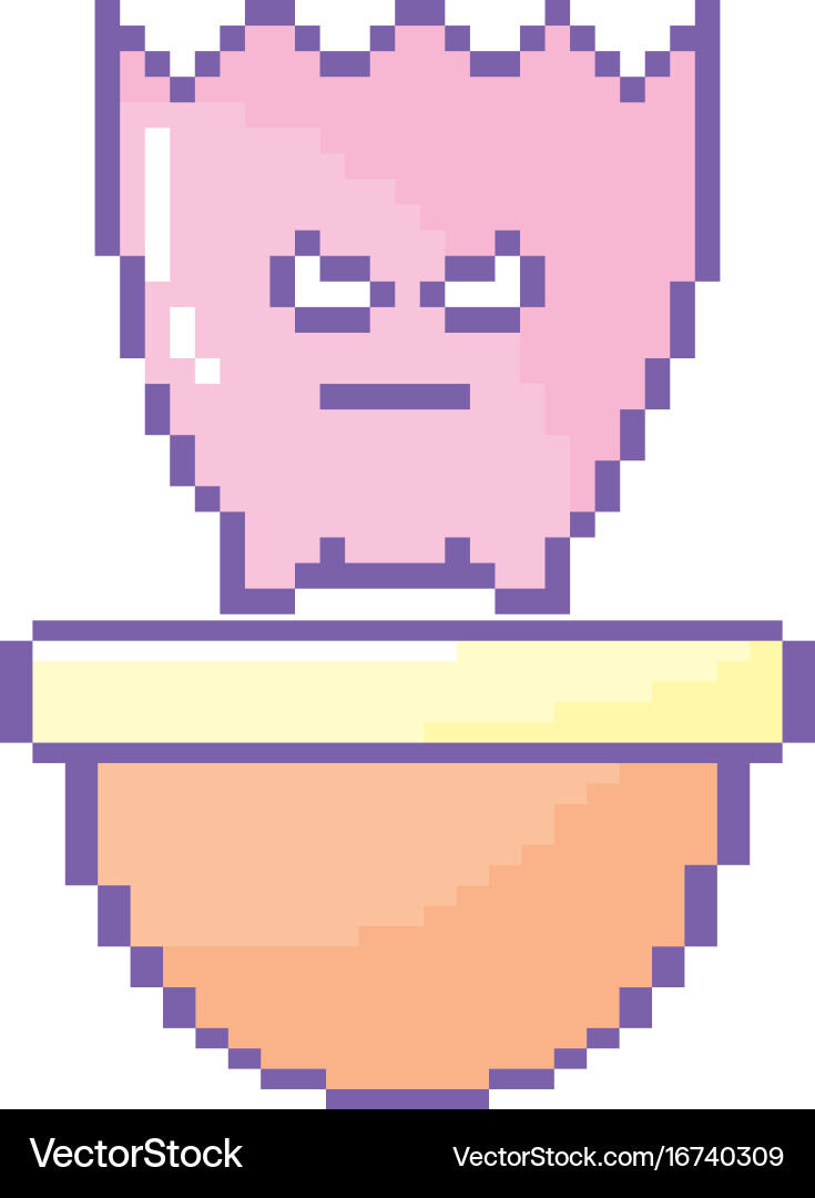 Video game virtual character in the platform Vector Image