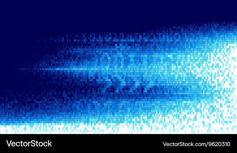 Abstract techno background with binary code vector image