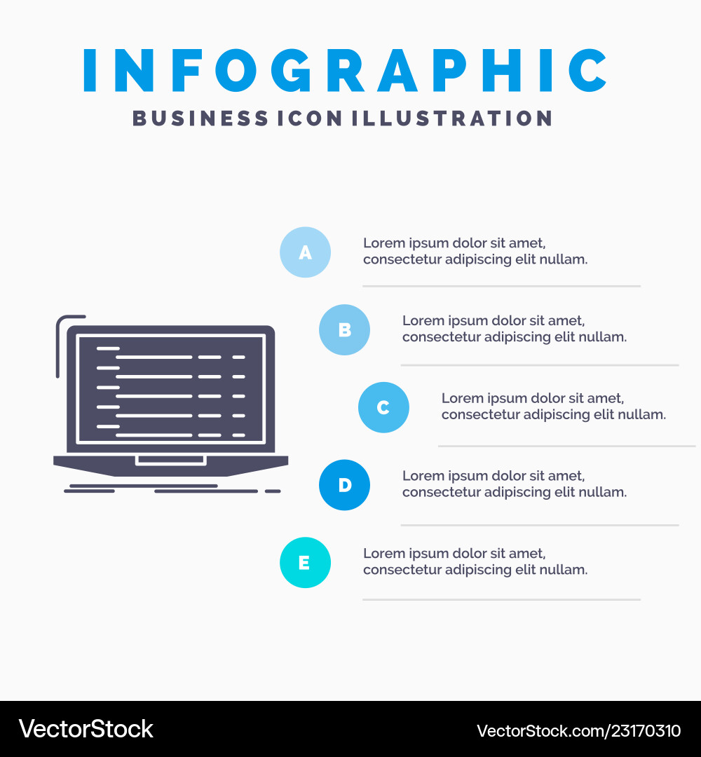 Api app coding developer laptop infographics Api app coding developer laptop infographics Vector Image