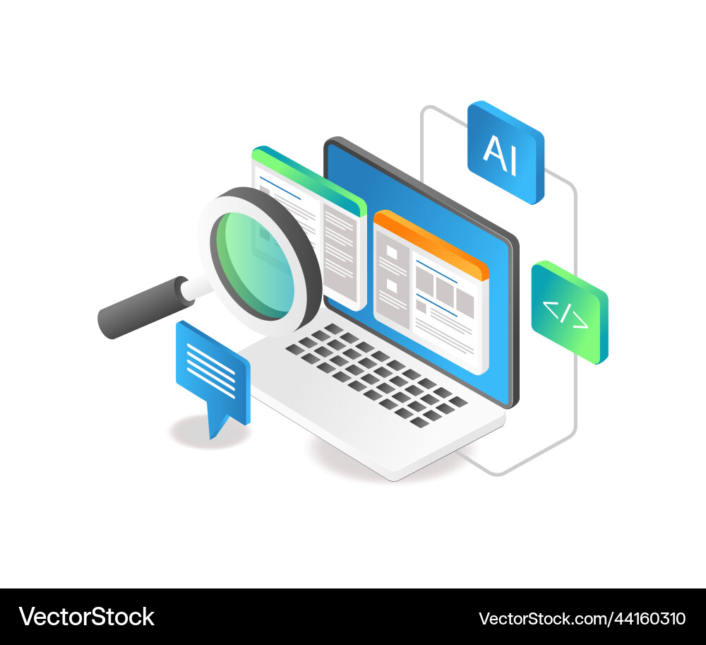 Artificial Intelligence Layout Data vector image