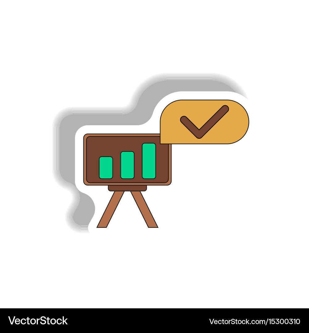 Bar graph business statistic vector image
