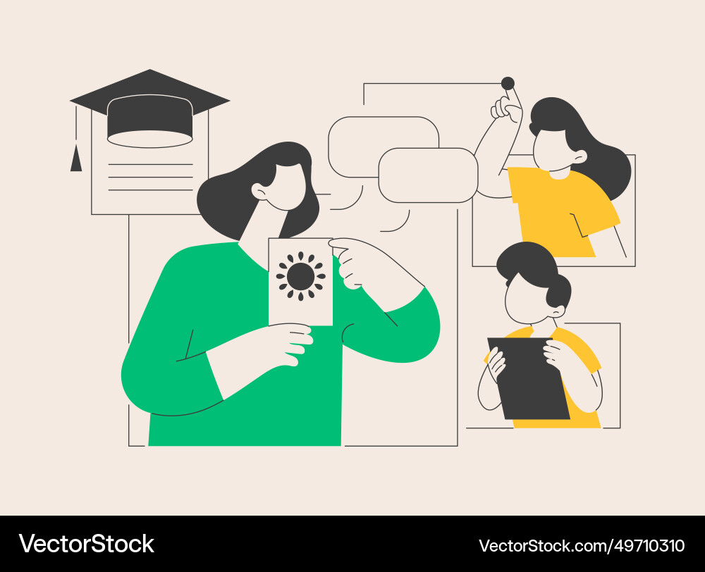 Bilingual immersion program abstract concept Bilingual immersion program abstract concept vector image