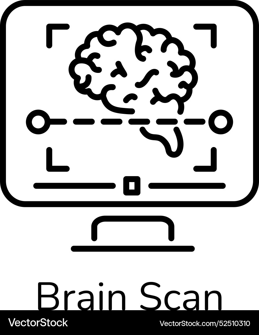 Brain scan vector image