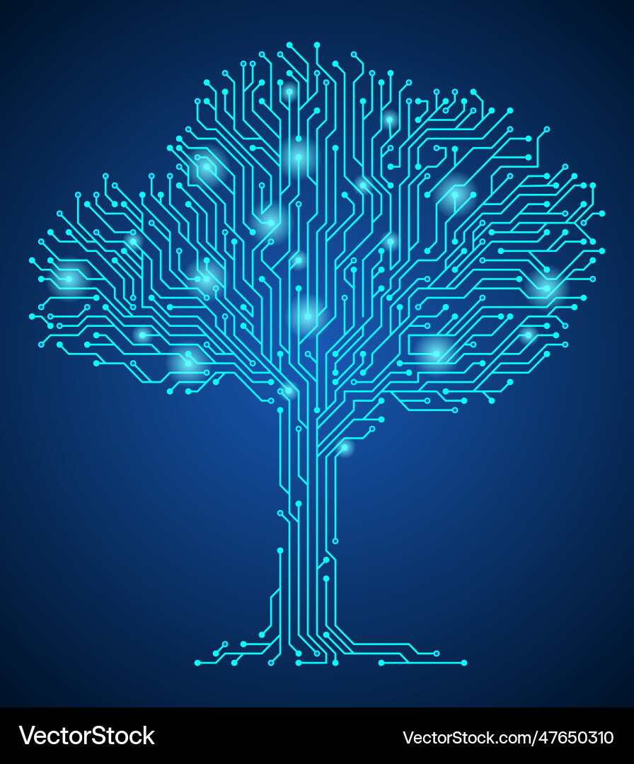 Brain with circuit board texture digital concept Brain with circuit board texture digital concept vector image